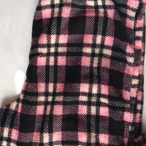Pink fleece pajama pants
